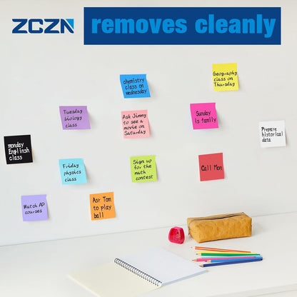 ZCZN 400 Sheets Pop-up Sticky Notes, 3 x 3 Inches, 4 Pads Bright Color Self-Stick Notes, 100 Sheets/Pad, Pink