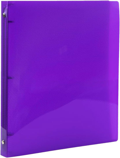 JAM PAPER Plastic 0.75 inch Binder - Clear 3 Ring Binder - Sold Individually