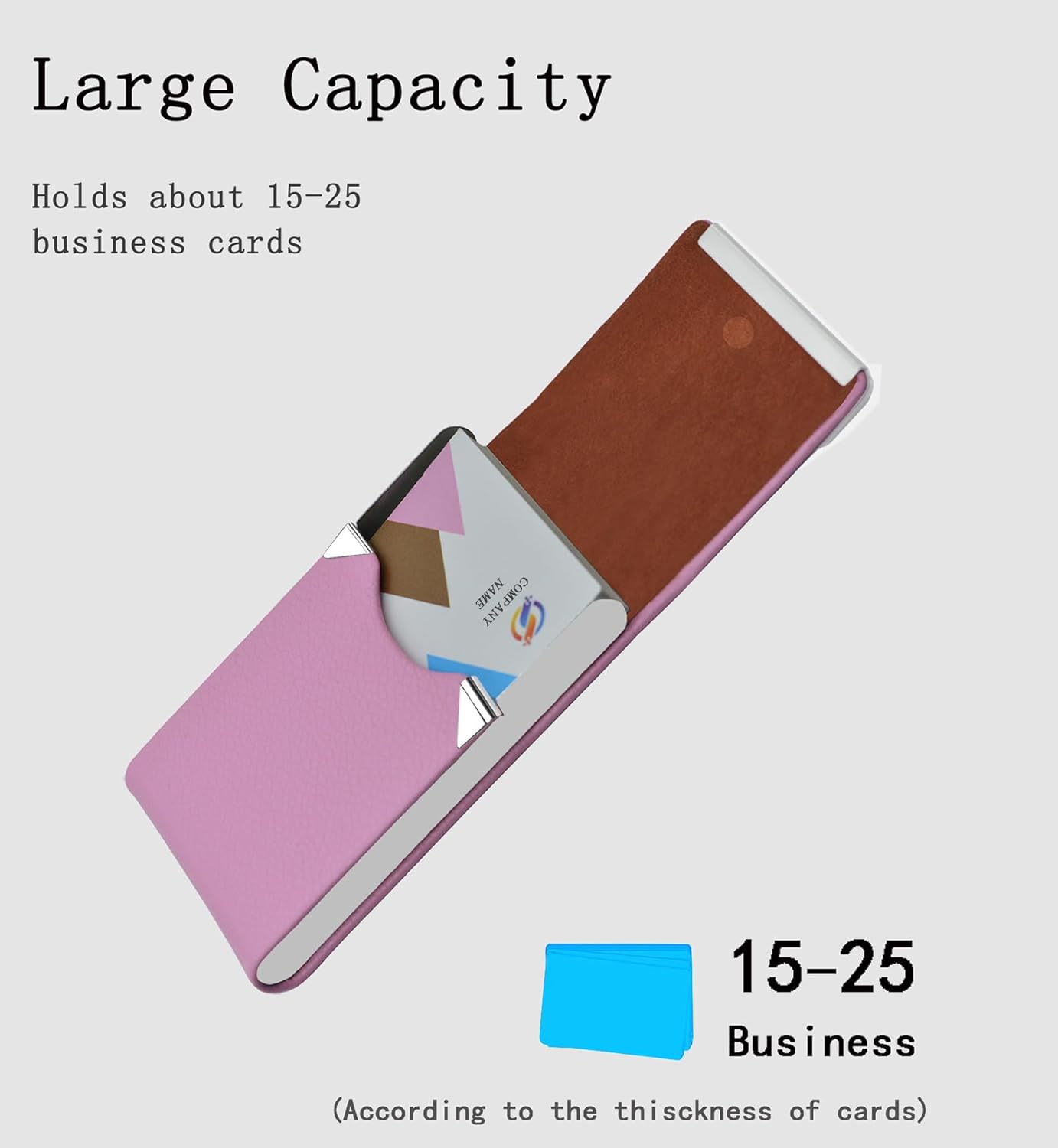 Business Card Holder with Ultra Slim Design,Business Card Case with Premium PU Leather,Suit Pocket Metal Card Holder for Women/Men,Professional Name Card Holder with Magnetic Shut (Black1)