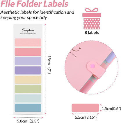 SKYDUE Letter A4 Paper Expanding File Folder Pockets Accordion Document Organizer (Purple)