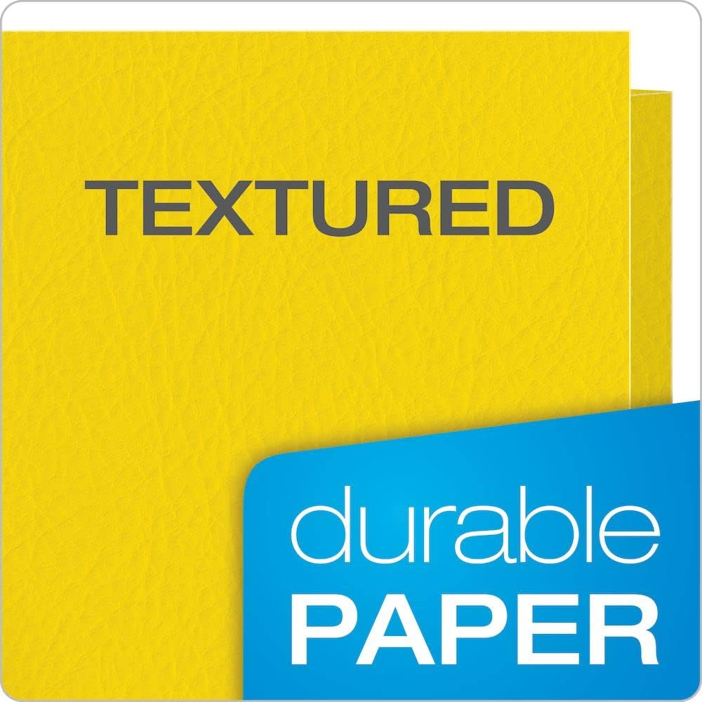 Oxford Twin-Pocket Folders, Textured Paper, Letter Size, Dark Blue, Holds 100 Sheets, Box of 25 (57538EE)