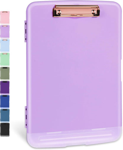 Sooez Clipboards with Storage, High Capacity Clip Boards 8.5x11 with Storage, Heavy Duty Nursing Clipboard Folder, Plastic Clipboard with Pen Holder for Women Teachers Work, School & Office Supplies