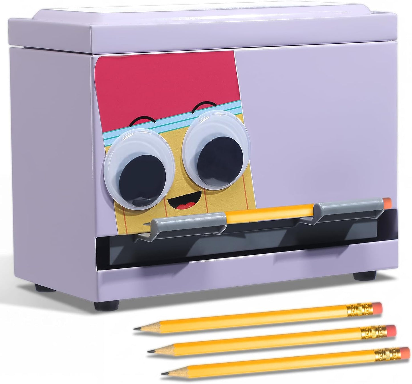 Briwooody Composition Pencil Dispenser for Classroom Back to School Teacher Must Have Black White Composition Notebook Classroom Decor Pencil Dispenser with Lid Teacher Gift for Pre K to Middle School