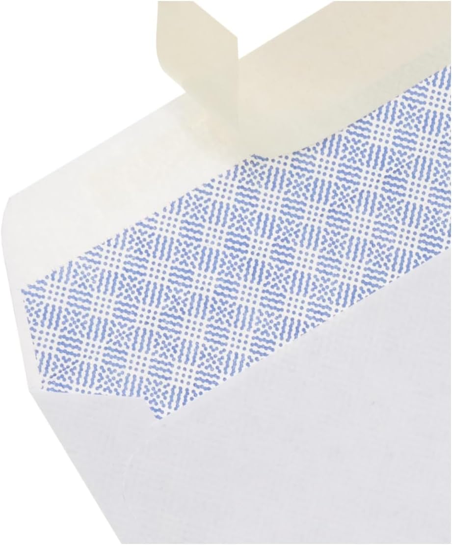 Amazon Basics #10 Security-Tinted Self-Seal Business Envelopes with Left Window for Invoices and Documents, White, 500-Pack