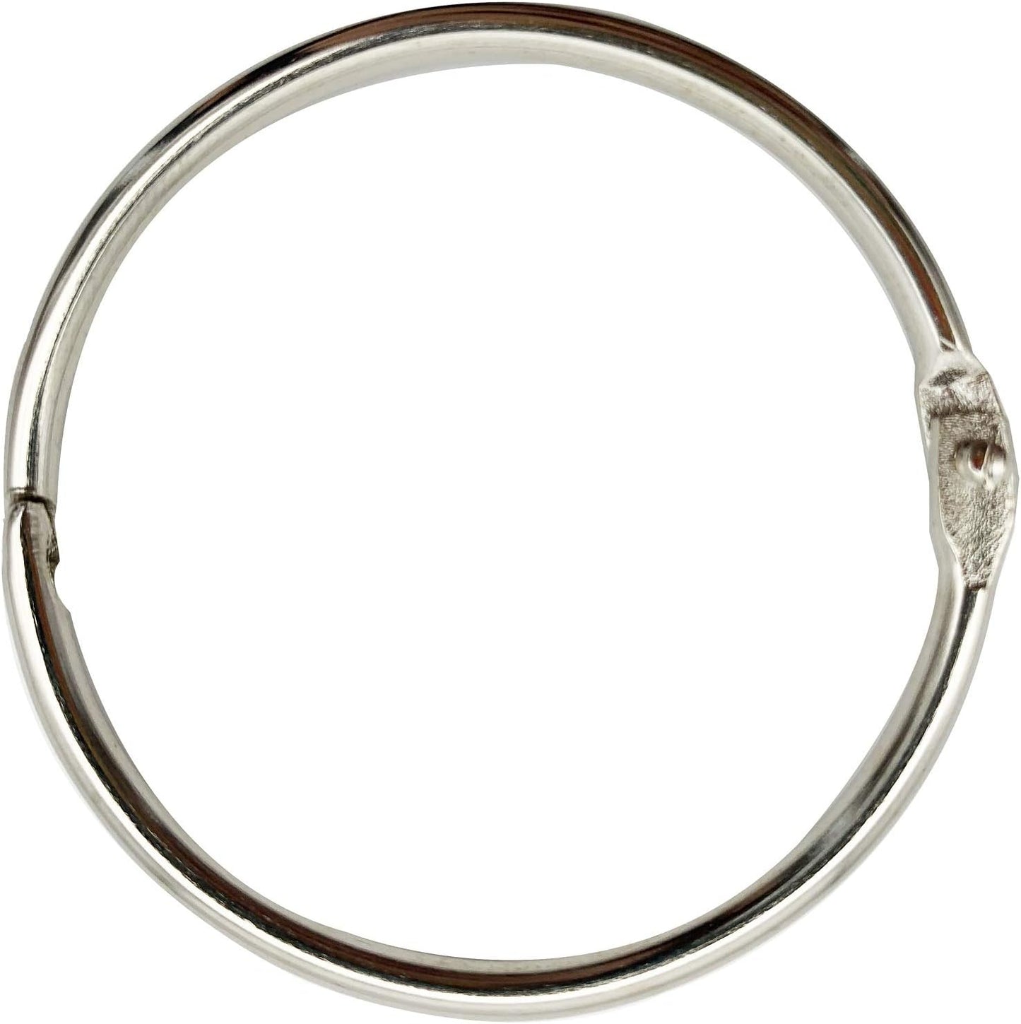 KTOJOY 3 Inch (12 Pack) Loose Leaf Binder Book Rings, with Metal Nickel Plated for Key,and Index Cards, for School, Home, or Office, Silver
