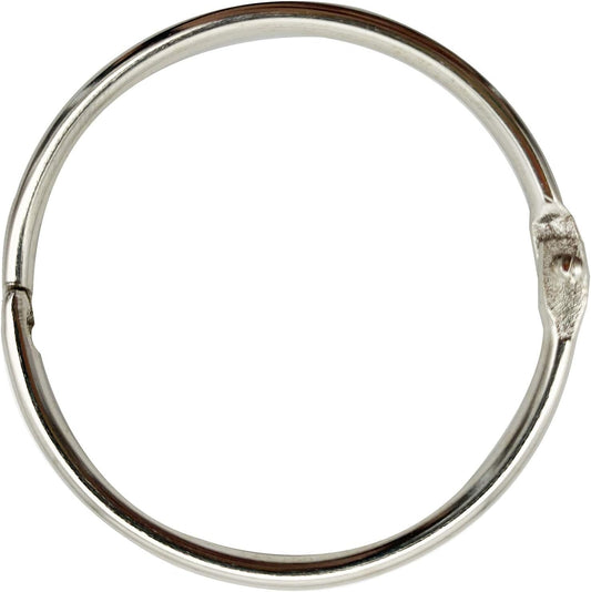 KTOJOY 3 Inch (12 Pack) Loose Leaf Binder Book Rings, with Metal Nickel Plated for Key,and Index Cards, for School, Home, or Office, Silver