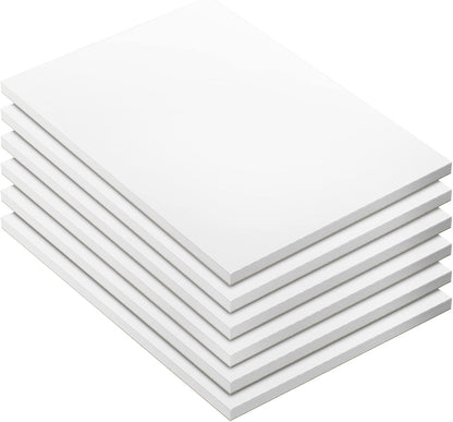 Note Pads - Memo Pads - Blank Scratch Pads - Small Notepad Writing Pads for Taking Notes and Task Allocation – Easy to Peel – 80gsm Papers with Cardboard Backing – 50 Sheets – Pack of 6 – (4" x 6")