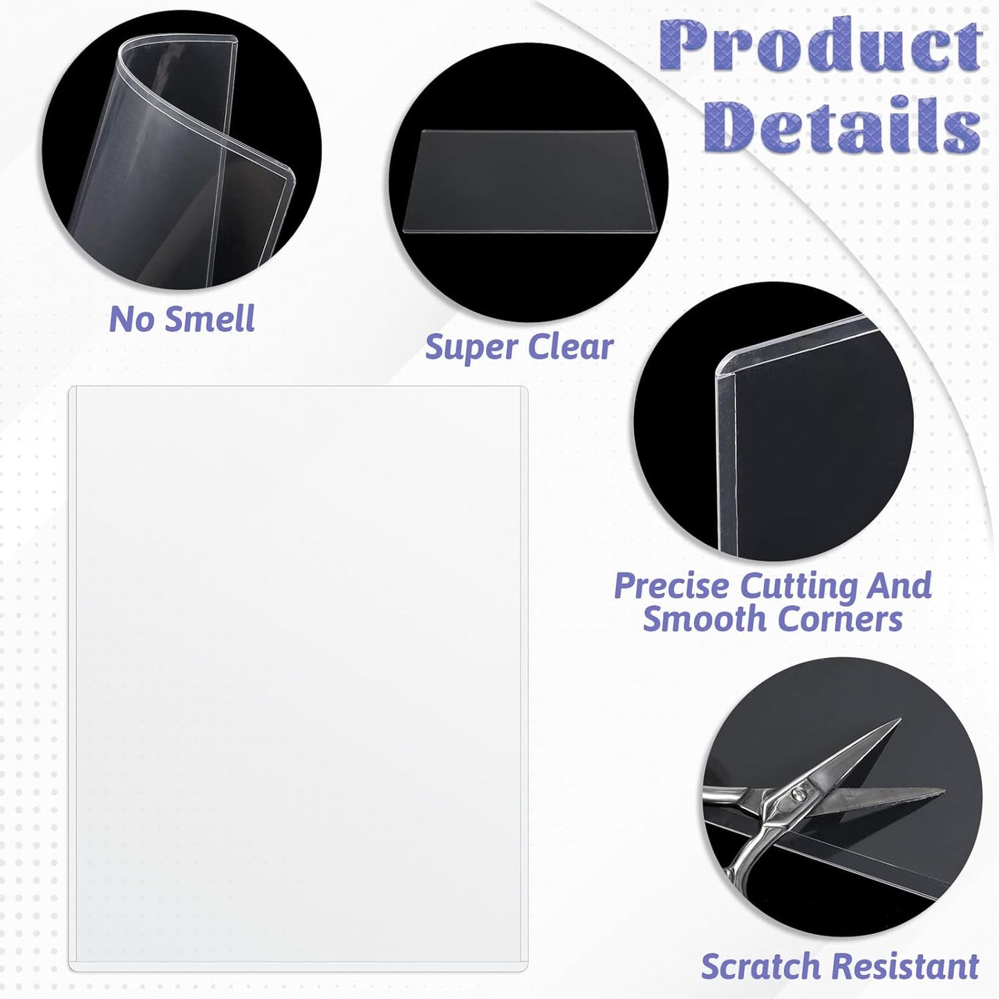 25 Pcs Birth Certificate Protector, 8.5 x 11 Inch Rigid Print Protectors Waterproof Reusable Clear Sheet Protectors for Paper, Photo, Poster Protector