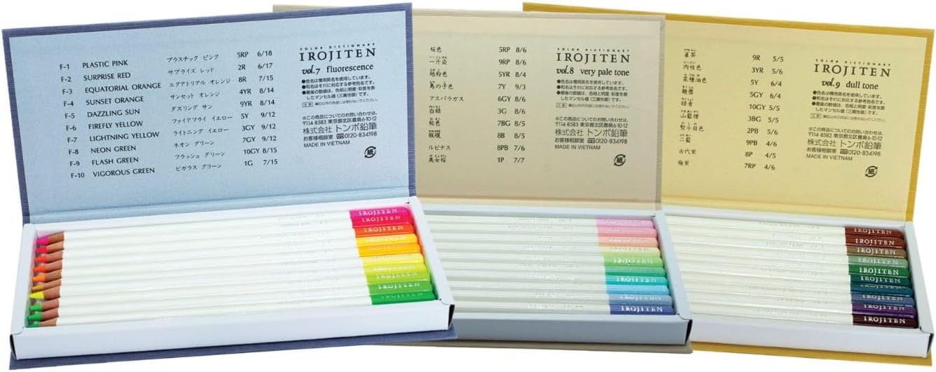 Tombow 51526 Irojiten Colored Pencil Dictionary Set, Woodlands, Set of 30. Beautifully Crafted Wax-Based Colored Pencils with Enamel Finish