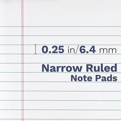 Goefun 12 Pack Yellow Note Pads 5x8, Small Legalpads 5x8 Yellow for Office, Perforated College Ruled Writing Pads - 30 Sheets Samll Notepad