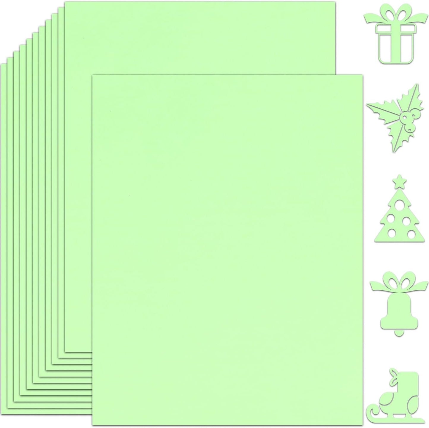25 Sheets Black Cardstock Paper 8.5'' x 11'', 250gsm/92lb Thick Paper for Scrapbook, Invitations, Printing and DIY Cards