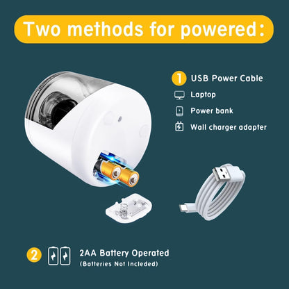 Electric Pencil Sharpener, Battery (Not Included) USB Powered, Portable for NO.2 Pencils, Automatic and Durable with 3 Sharpness Options - Classroom, Home, Office Black