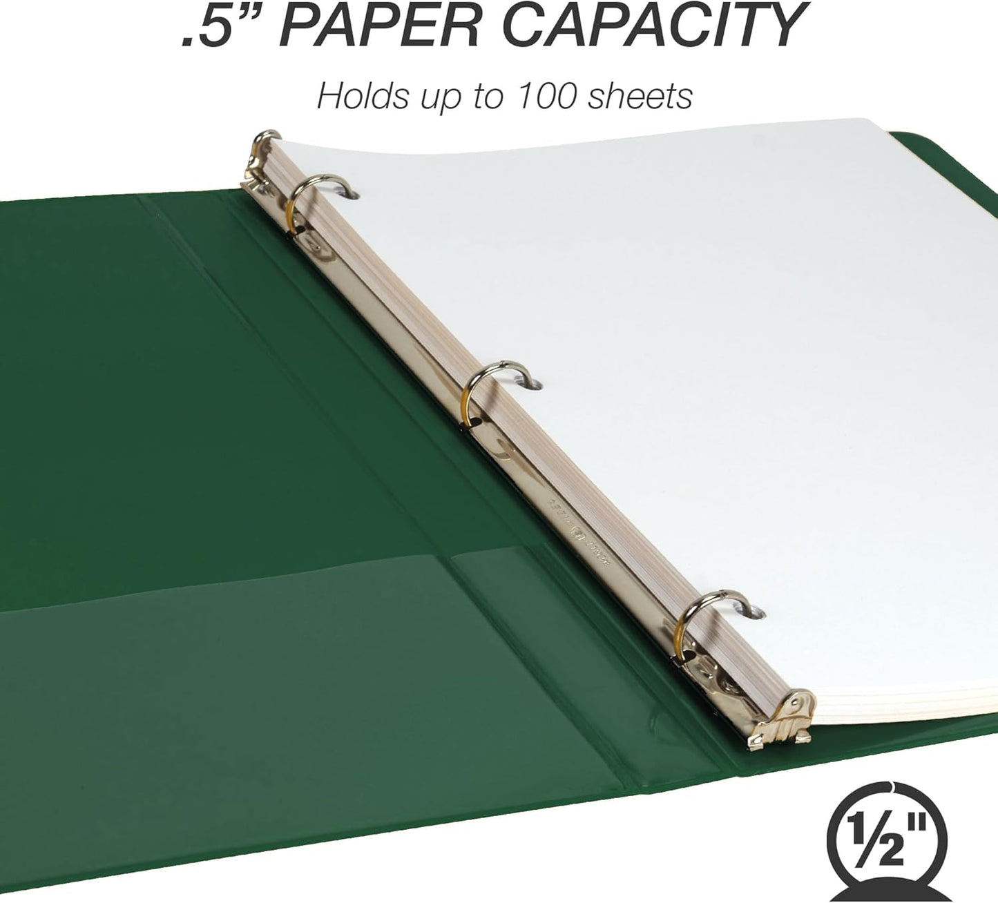 Samsill 1.5 Inch 3 Ring Binders, Economy Round Ring, Clear View Cover, 325 Sheet Capacity - for School, Home, Office - White, 4 Pack
