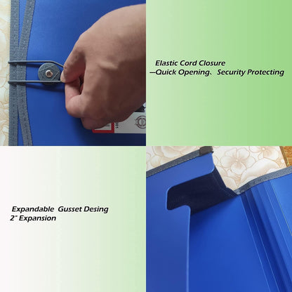 Expanding File Folder Document Organizer with Elastic Cord & Button Closure, Letter Size, 3.5" Expansion, Letter A4 Expandable File Folder for Home School Office Organization, 3 Pack