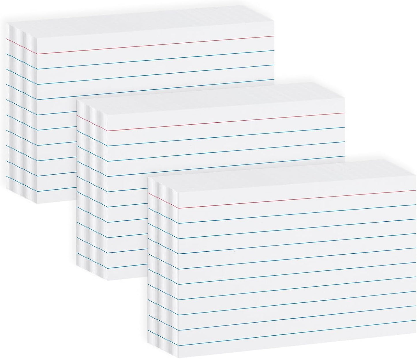 300 PCS Index Cards 4x6 Ruled - Goefun White Lined Note Cards 4 x 6 Flashcards for Studying, Note Taking and To Do List