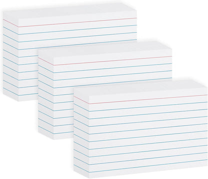 300 PCS Index Cards 4x6 Ruled - Goefun White Lined Note Cards 4 x 6 Flashcards for Studying, Note Taking and To Do List