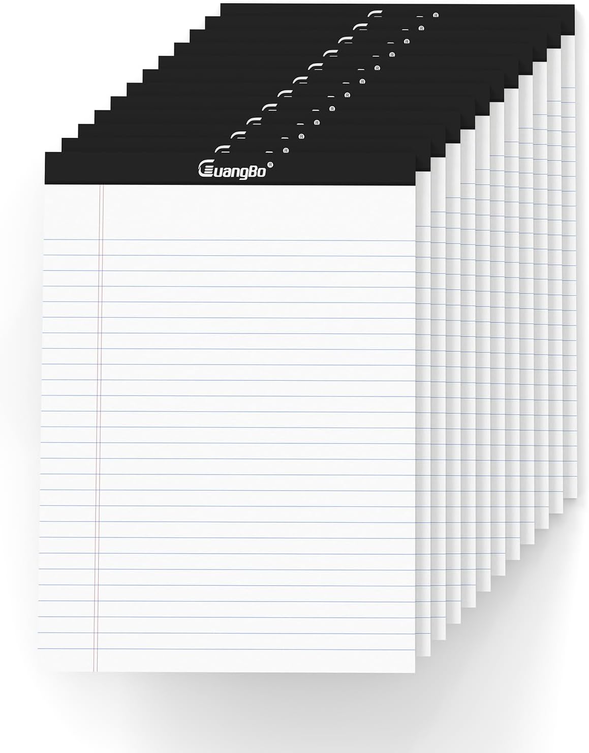 12 Pack White Legal Pads 8.5 x 11 Wide Ruled Note Pad 50 Sheets Notepads Micro Perforated Writing Pad for Work Study Daily Note Taking List