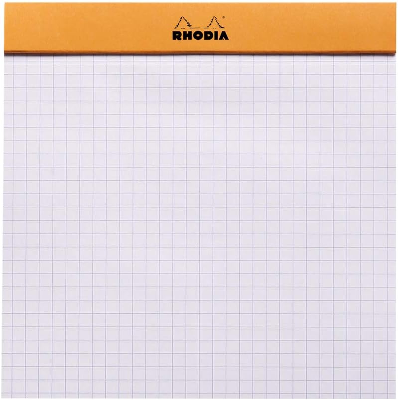 Rhodia Head Stapled Pad, No16 A5, Dot - Black