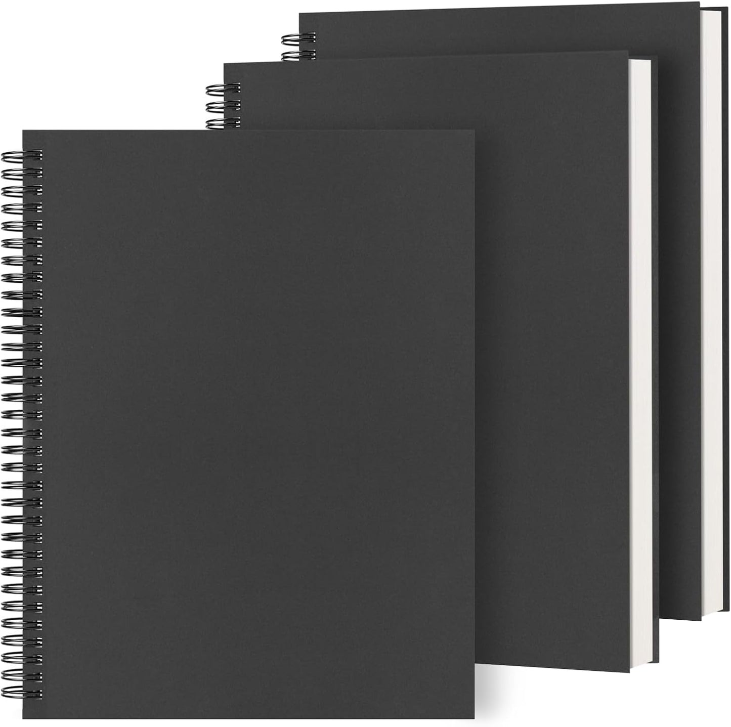 Dynta 3Packs Large Spiral Notebooks 8.5 "x 11" Lined College Ruled Journals for Work, School, Good for Students and Office, 160 Pages/80 Sheets with 100 GSM Lined Paper(3 Colors)