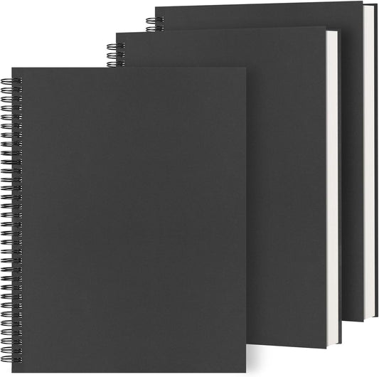 Dynta 3Packs Large Spiral Notebooks 8.5 "x 11" Lined College Ruled Journals for Work, School, Good for Students and Office, 160 Pages/80 Sheets with 100 GSM Lined Paper(3 Colors)