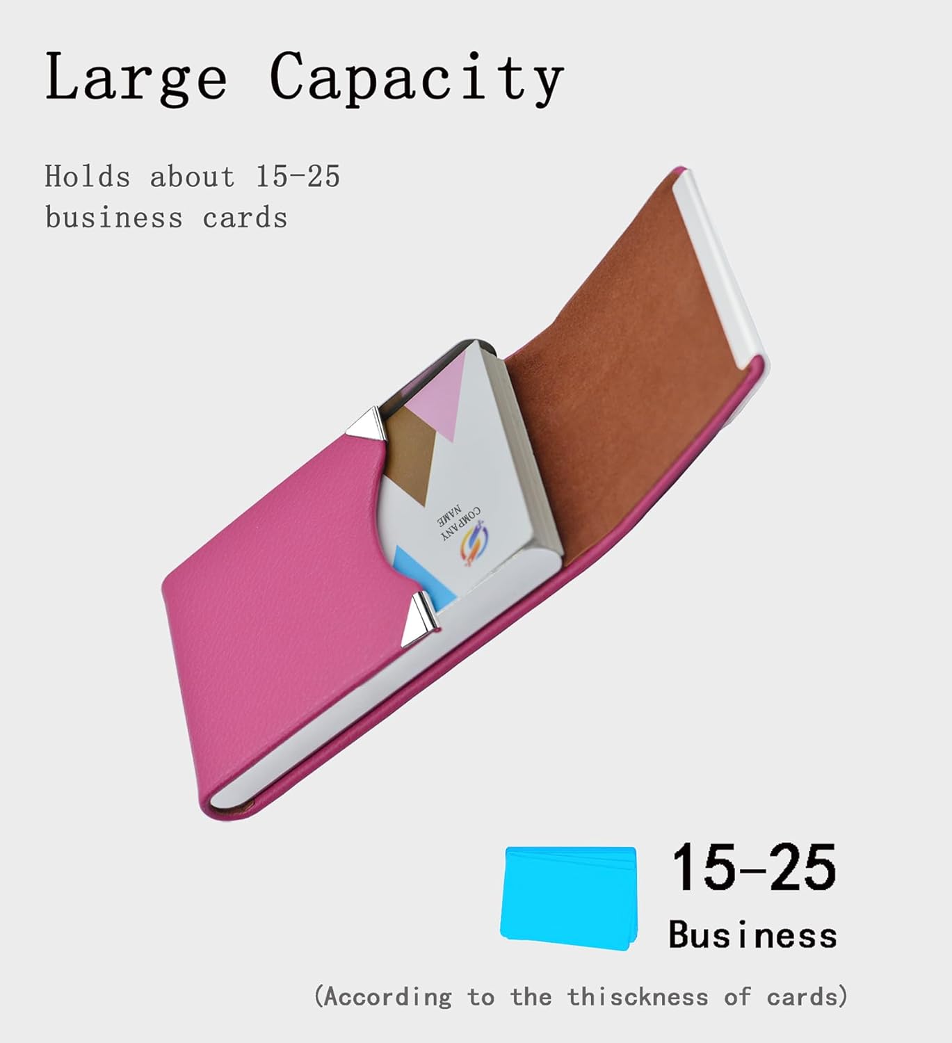 Business Card Holder with Ultra Slim Design,Business Card Case with Premium PU Leather,Suit Pocket Metal Card Holder for Women/Men,Professional Name Card Holder with Magnetic Shut (Black1)