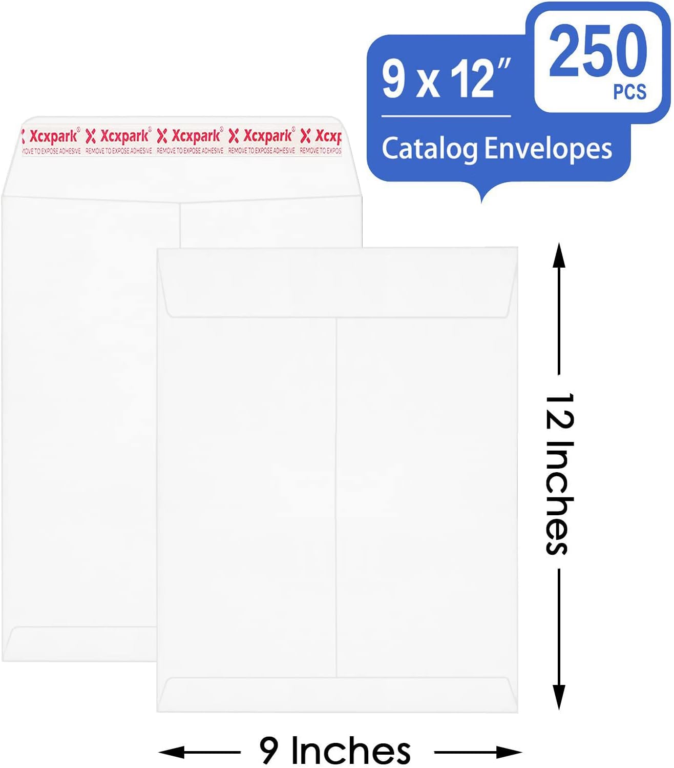 Xxcxpark 250 PCS 6x9 inches Security Catalog Envelopes Printable Self Seal Envelopes, Anti Tear brown Kraft Envelopes for Invitation Cards, Pictures, Photos, Documents