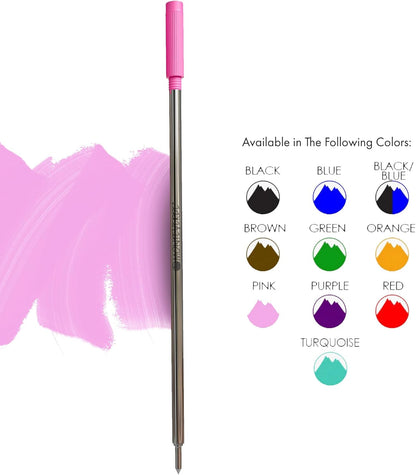 Monteverde USA Soft Ballpoint Refills to Fit Cross Pens, Medium Point, Green Ink, 2-Pack – Bold and Smooth Writing Solution