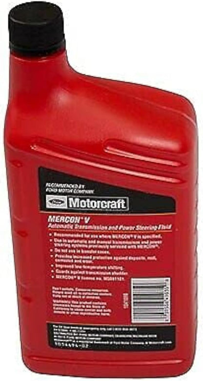 Ford Genuine XT-5-5QM MERCON-V Automatic Transmission and Power Steering Fluid - 5 Quart