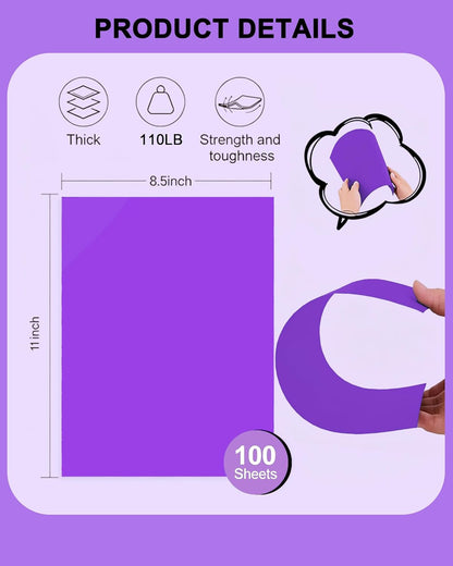 Veritas White Cardstock 8.5 x 11”, 110LB Index/199GSM Heavyweight Card Stock, 100 Sheets, Thick Cardstock Printer Paper for Copy, Printing, Art Projects, Invitations, Made In USA