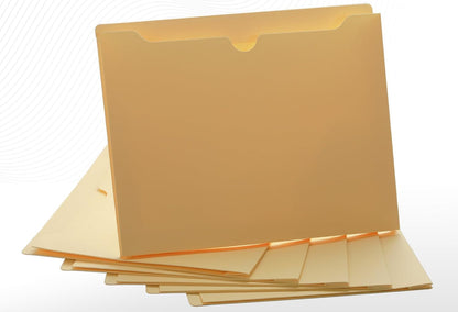Manila File Jackets, Flat-No Expansion, Letter Size, Reinforced Straight-Cut Tab, 10 Pack