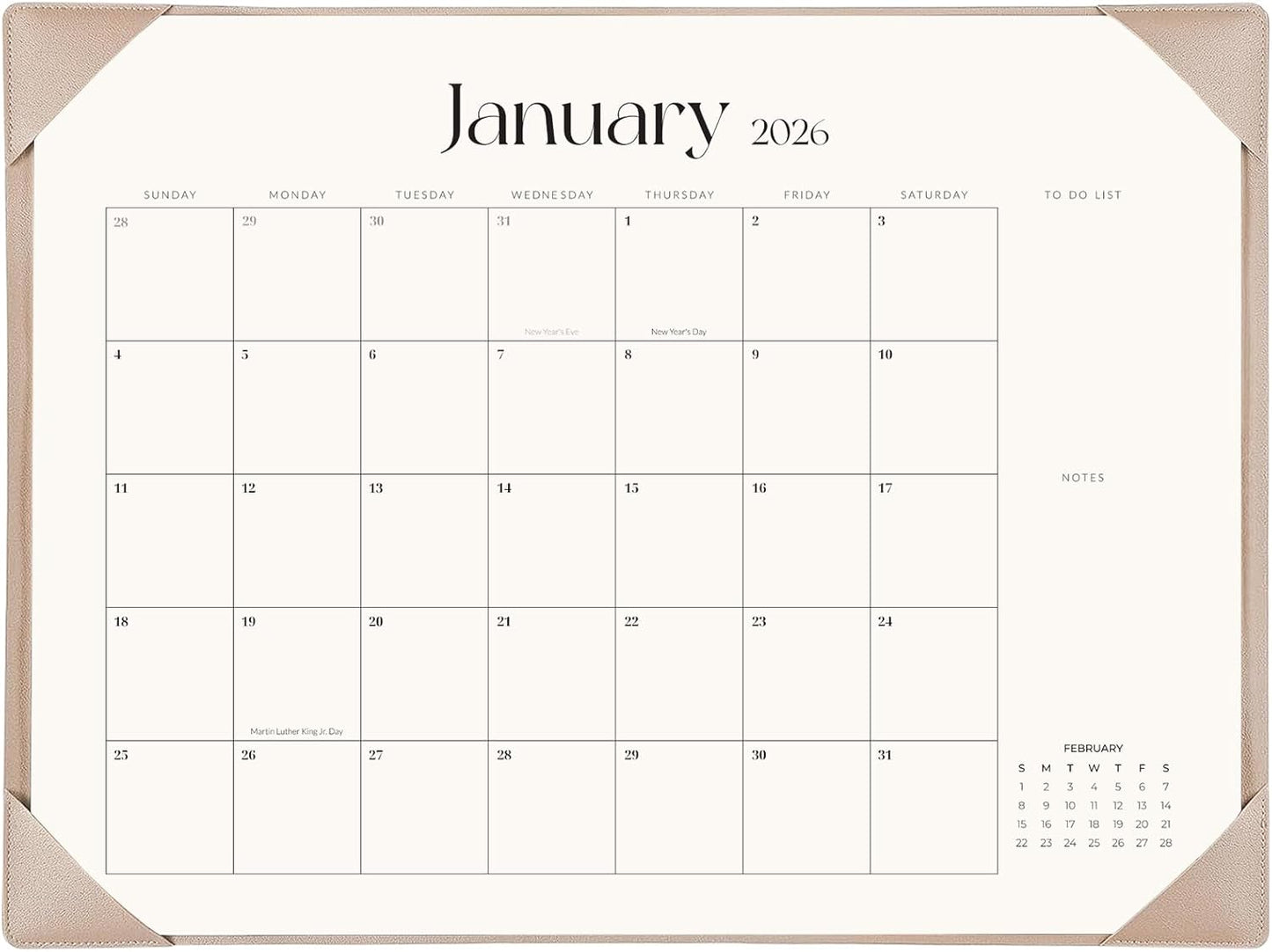 Desk Calendar 2026-2027 with Desk Mat – 22" x 17" Large Desk Pad Calendar Runs from January 2026 to June 2027, Office Supplies Desktop Monthly Calendar for Home & Office