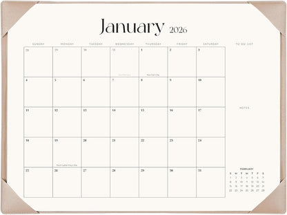 Desk Calendar 2026-2027 with Desk Mat – 22" x 17" Large Desk Pad Calendar Runs from January 2026 to June 2027, Office Supplies Desktop Monthly Calendar for Home & Office