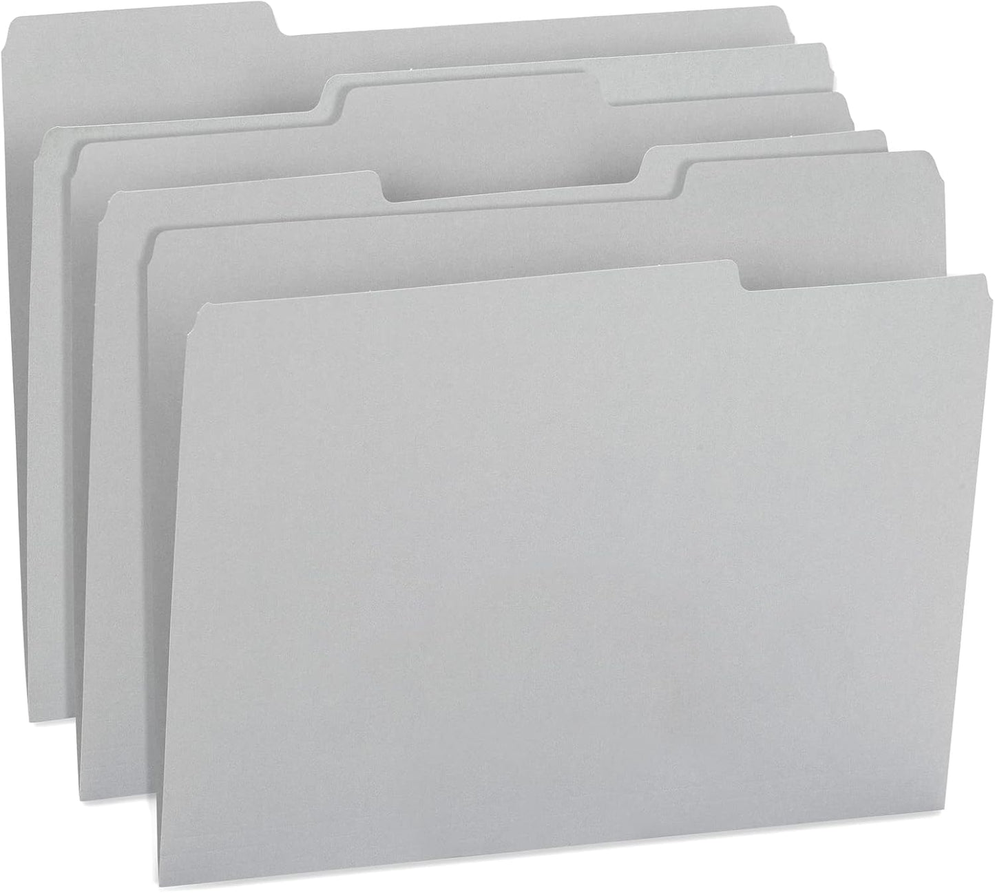 File Folder, 1/3 Cut Tab, Letter Size, Yellow, Great for Organizing and Easy File Storage, 100 Per Box