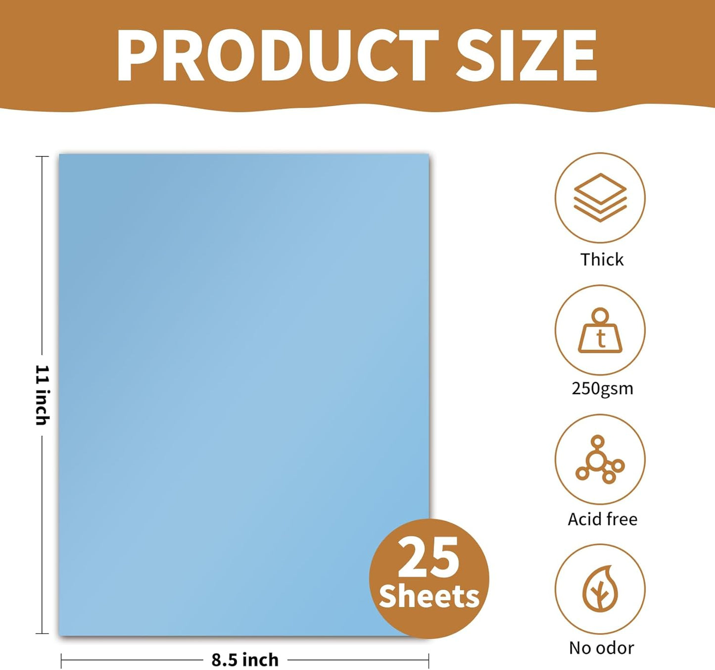 25Sheets Cream Paper, 8.5 x 11 Thick Card stock for Certificates, Invitations, Greeting Cards, Crafts, Graduations 250gsm/92lb Heavyweight Scrapbook Paper（Cream）