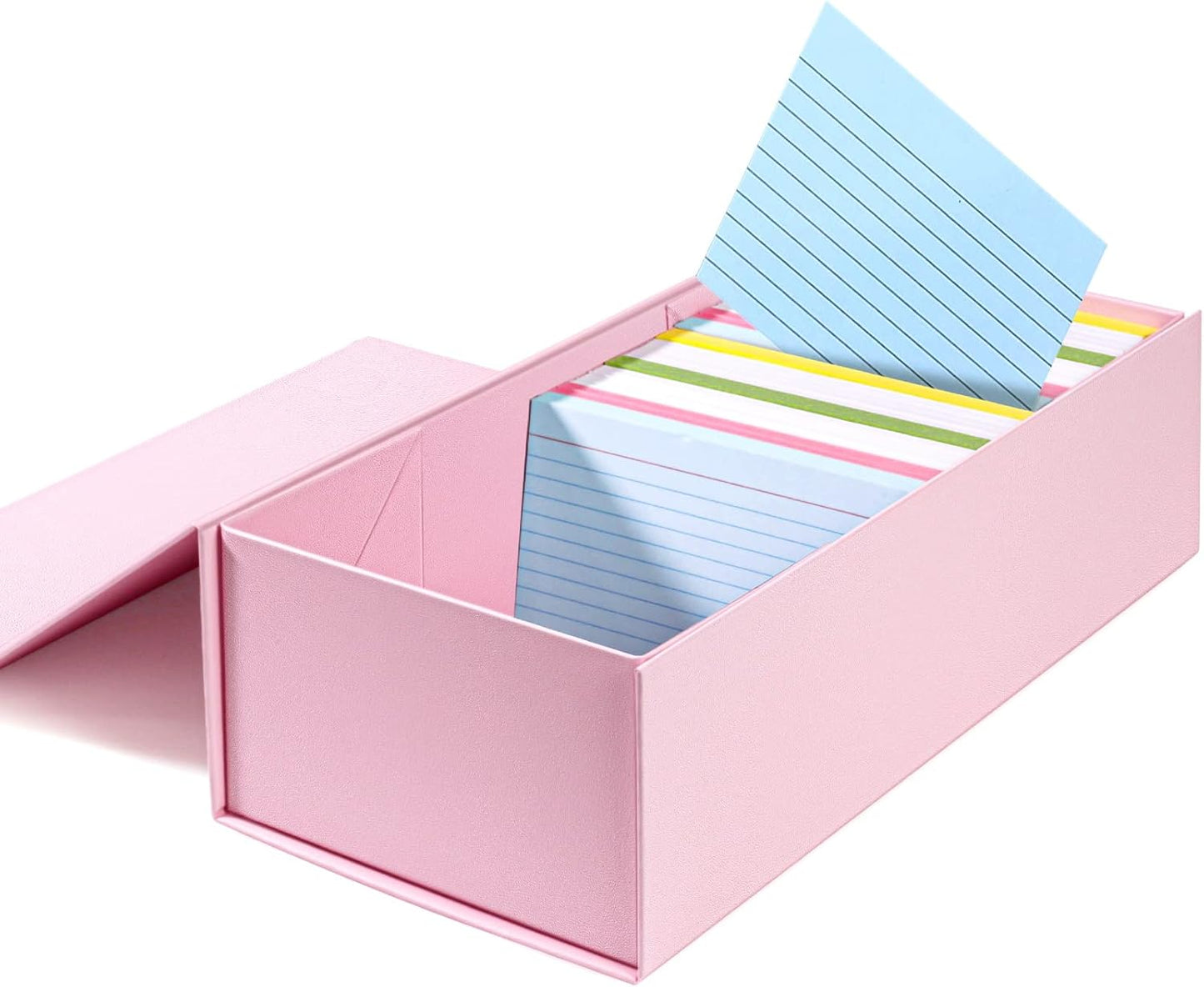 Harhana 3x5 Index Card Holder Card File Box Organizer, Hold 1200 3x5-Inch Flash Cards 1 Pack Black