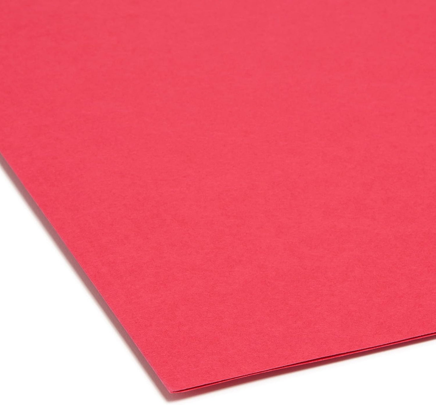 Smead File Folder, 1/3-Cut Tab, Assorted Positions, Letter Size, Red, Value Filing Products, 100 per Box