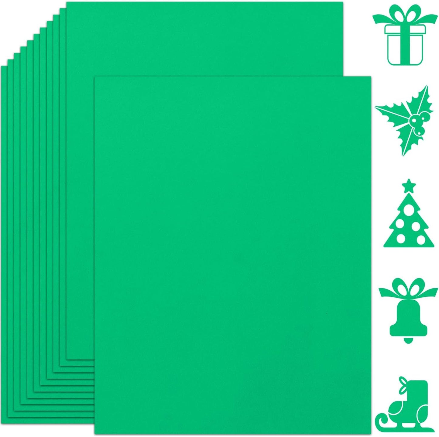 25 Sheets Black Cardstock Paper 8.5'' x 11'', 250gsm/92lb Thick Paper for Scrapbook, Invitations, Printing and DIY Cards
