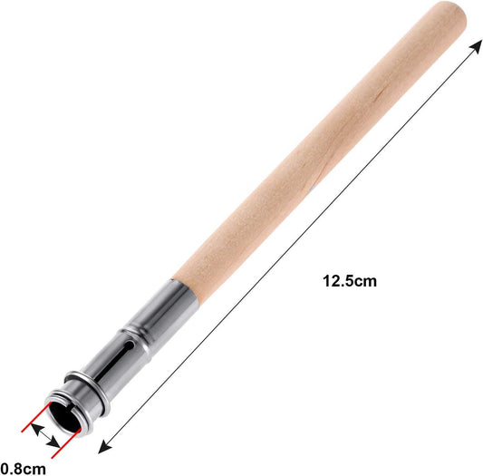 Chinco 12 Pieces Wooden Pencil Extenders Art Pencil Lengthener Crayon Extension with Aluminum Handle for School Office Supplies