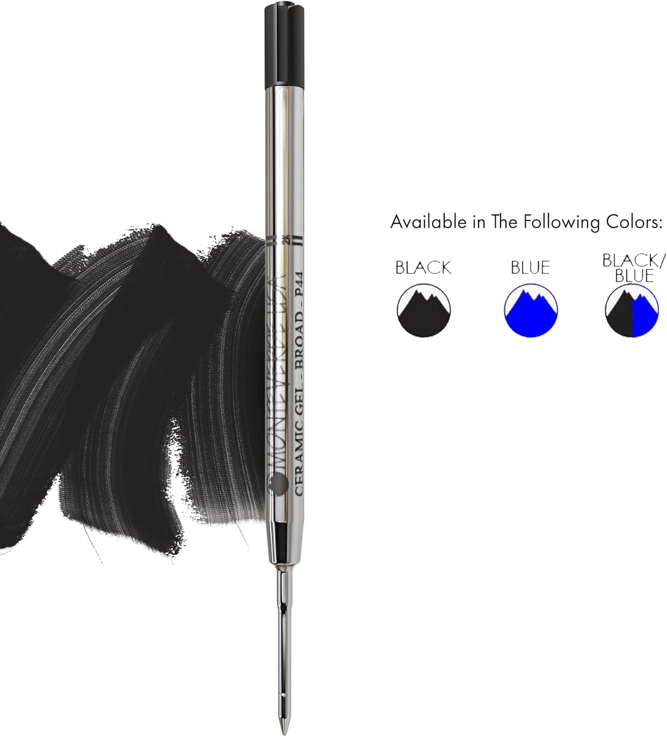 Monteverde USA Capless Ceramic Gel Refills to Fit Parker Pens, Broad Point, Blue Ink, 2-Pack – Smooth and Vibrant Writing Solution