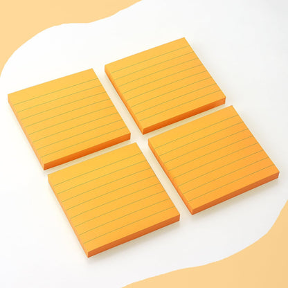 Lined Sticky Notes 3x3 Sticky Notes with Lines Self-Stick Notes Bright Color 4 Pads 90 Sheets/Pad (Pastel)