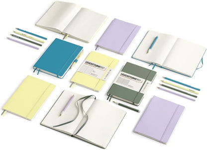 LEUCHTTURM1917 - Notebook Hardcover Medium A5-251 Numbered Pages for Writing and Journaling - Thinking Ahead (Plain Paper, Spice Brown)