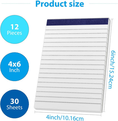 Note Pads 5x8, Narrow Ruled Legal Pad, Multicolor Small Notepads, 30 Sheet/notepad, 8 Pack Colored Legal Pads, Pink Legal Pad, Purple Notepad, Perforated Lined Note Pads for Study, Office, To-Do Lists