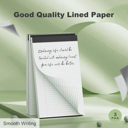 6 Pack Legal Pads 8.5 x 11 College Ruled Notepads, White Note Pads 8.5'' x 11'' Writing Pads Narrow Ruled Lined Paper Pads, 30 Sheets Per Note Pad, Legal Notepads for Work Study Daily Note Taking List