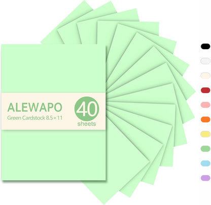 White Cardstock 8.5 x 11, 40 Sheets Card Stock, 75 LB/200 GSM Thick Copy Paper, Cardstock Printer Paper for School & Office Supplies, Art, Watercolo, Craft, Drawing, Invitations, Menus, DIY Cards