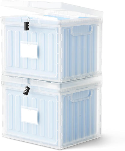 Oterri Plastic File Box with Lid for Letter Size Hanging File Folders, Hanging File Folder Box for Home, Office, School, File Cabinet, Assembly File Organizer, Pink，Large-1 Pack Without Folders