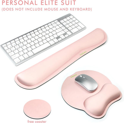 VAGAU Premium Keyboard Wrist Rest and Mouse Pad Wrist Support, Ergonomic Memory Foam Set for Office, Laptop, Mac, Computer and Gaming, Comfortable Typing &Wrist Pain Relief (2 Pack)