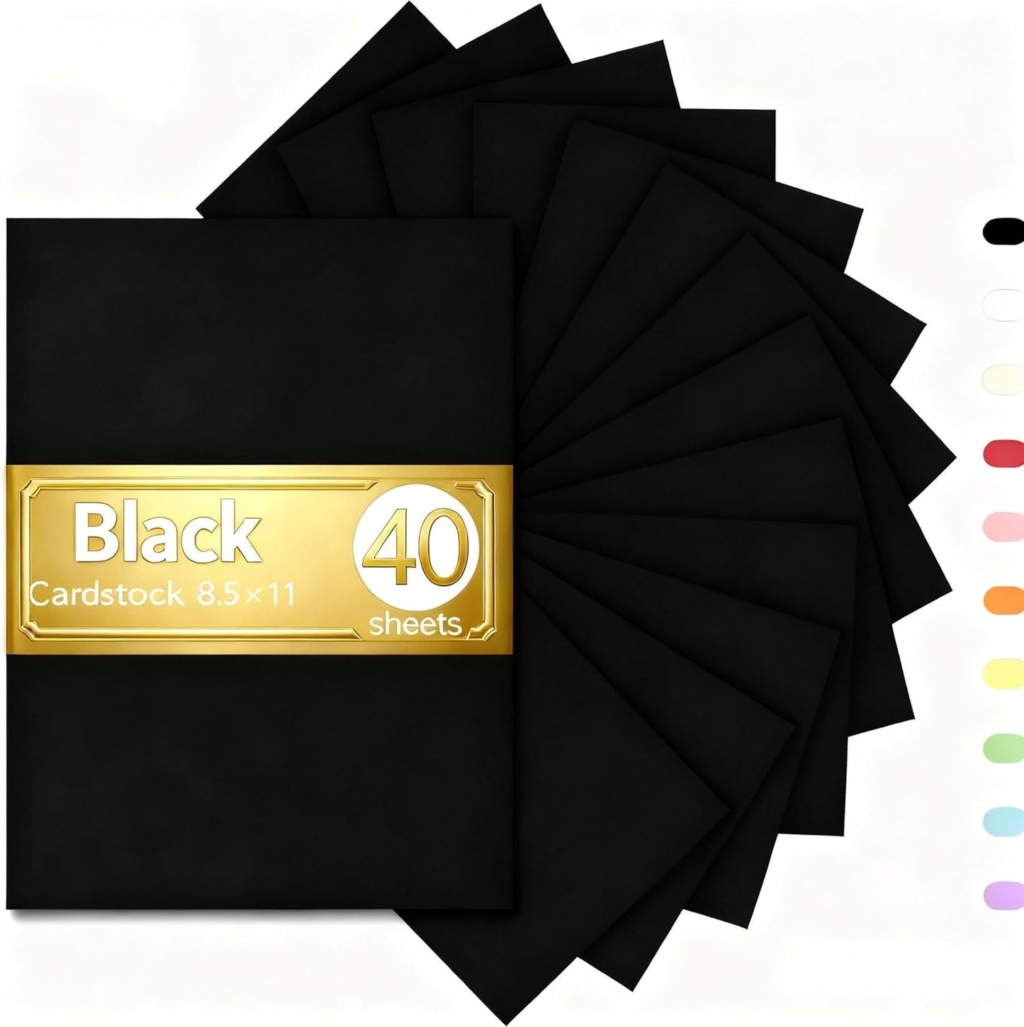 White Cardstock 8.5 x 11, 40 Sheets Card Stock, 75 LB/200 GSM Thick Copy Paper, Cardstock Printer Paper for School & Office Supplies, Art, Watercolo, Craft, Drawing, Invitations, Menus, DIY Cards