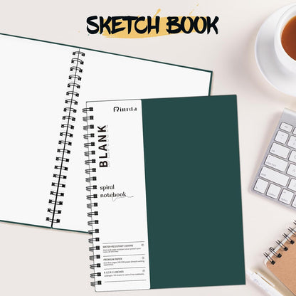 Lined Notebook Spiral Notebook 8.5" x 11"-4 Pack Large Journal Hardcover Notebook 7mm College Ruled Notebook 120 Pages 100 GSM Thick Hardcover Journal for School (LINED, Mult-color)