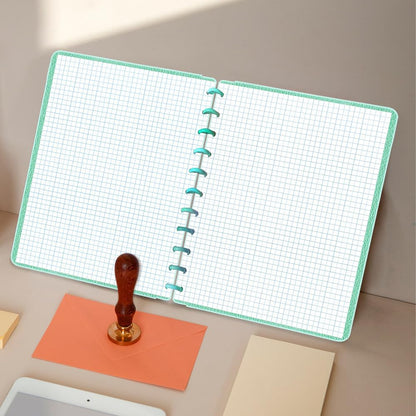 A4 TUL Discbound Grid Filler Paper - 11 Disc Graph Paper, Letter Size 100Sheets / 200Pages Loose-Leaf Paper, 100gsm White Paper, 8.5'' x 11''