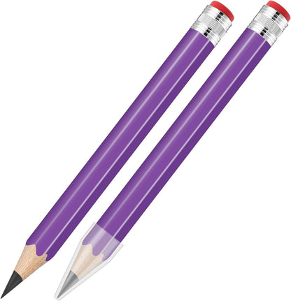 2 Pcs 13 inch Wooden Jumbo Pencils for Prop Giant Big Novelty Wood Pencil with Eraser for Fun Decor, School Projects, Party Favors, and Unique Gifts (Green)